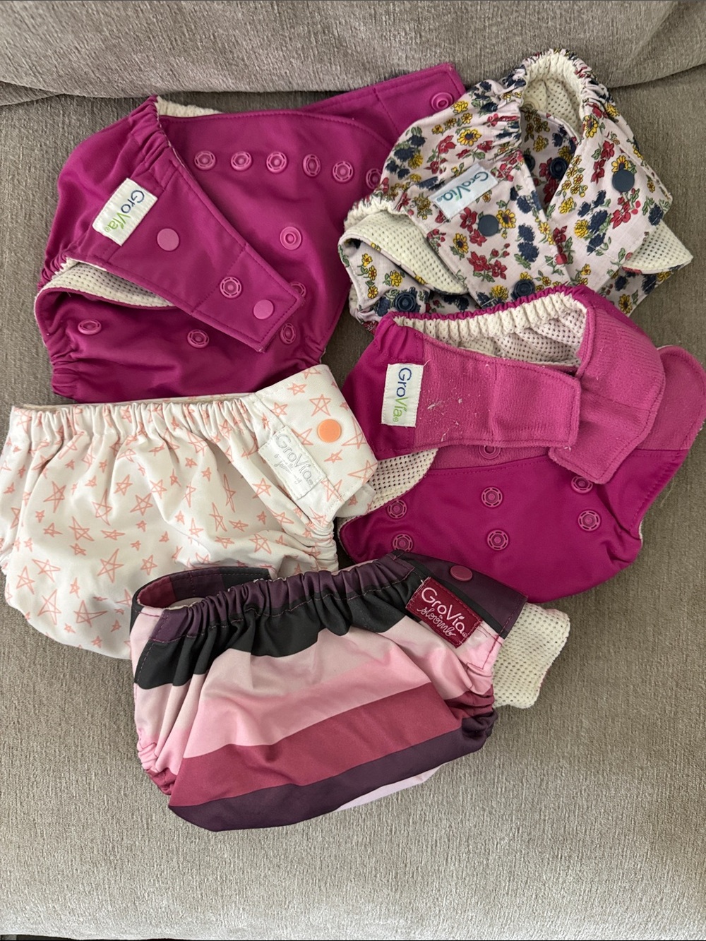 GroVia Kids Reusable Diaper Covers — Pink Mix